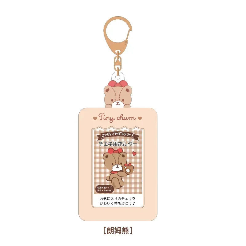 Sanrios ID Card Holder Lanyard Porta Credencial Pochacco Kuromi credit Card Case Cover with Neck Strap for Work Kawaii Accessory