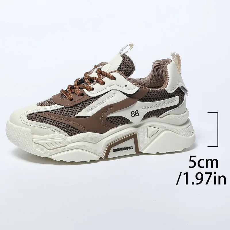 Women's Sneakers 2025 Fashion Breathable Women's Shoes Outdoor Non-slip Designer Shoes for Women Autumn Light Platform Sneakers