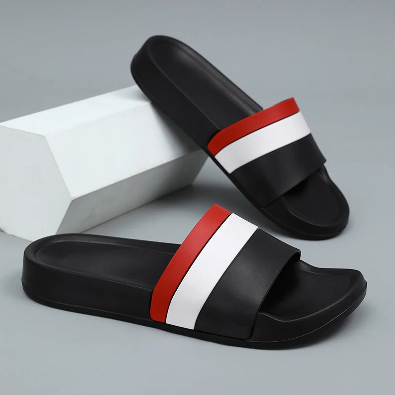 Fashion Brand Summer Slippers Man Indoor Outdoor Slippers Men Comfortable Non-Slip Men Slides Plus Size 40-48 pantuflas hombre