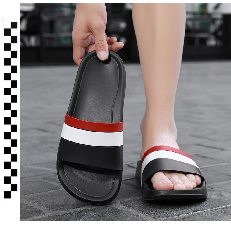 Fashion Brand Summer Slippers Man Indoor Outdoor Slippers Men Comfortable Non-Slip Men Slides Plus Size 40-48 pantuflas hombre