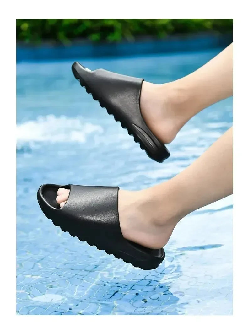 Summer Women Slippers Men Sandals Casual Beach Shoes Soft Bottom Slides Thick Platform EVA Anti-Slip Home Slippers Chaussure