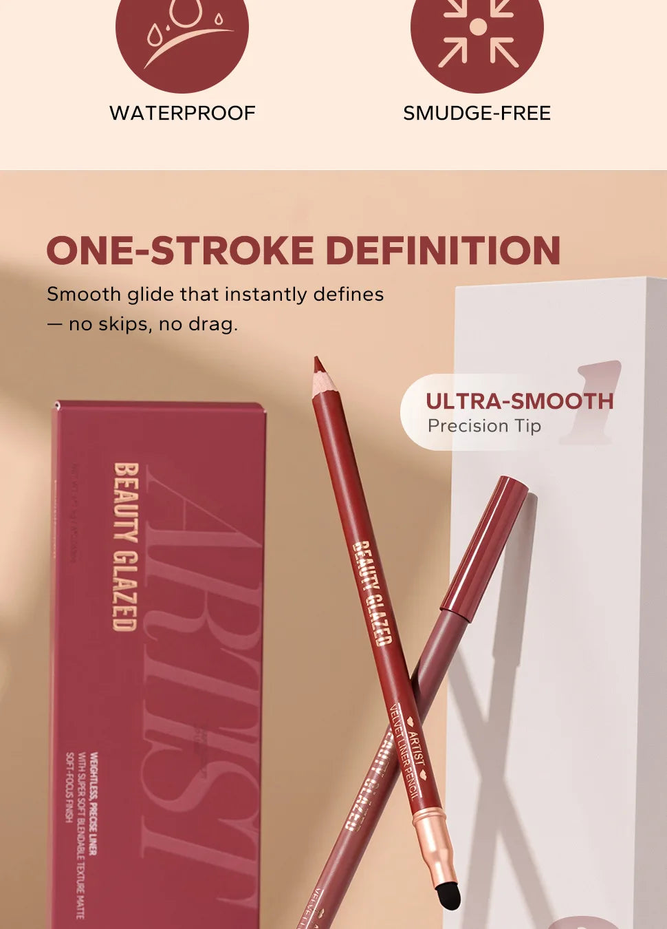 6pcs Matte Dual-Ended Lip Liner Pencils Set Long-Lasting Non-Drying Perfect for Lining Filling Lips Versatile for All Skin Typ