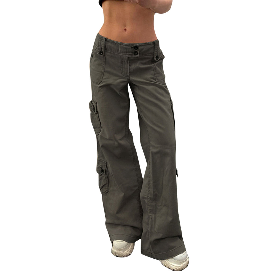 Women'S Jeans Baggy Cargo Pants Streetwear Drawstring Casual Loose Wide Leg Trousers Pantalones Hip Hop Joggers Sweatpants 청바지