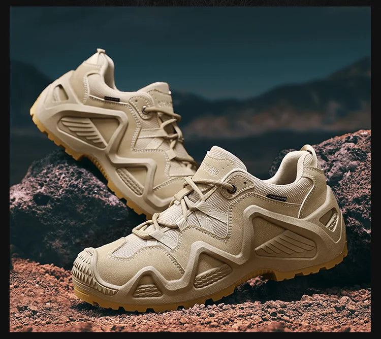 Men Sneakers 2025 Autumn New Outdoor Hiking Shoes Retro Platform Non-slip Casual Sneakers Lace-up Climbing Shoes Sports Shoes