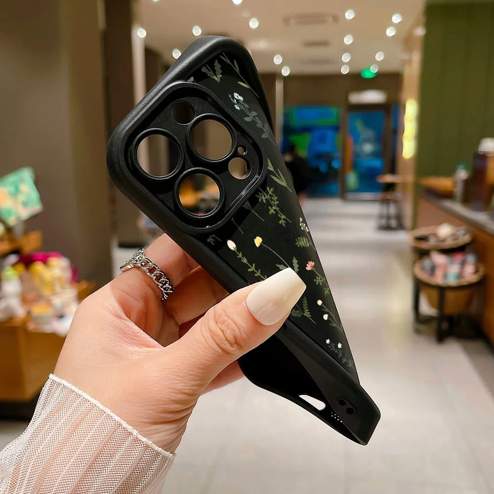 Cute Flower Phone Case For iPhone 11 Case iPhone 15 13 16 17 12 14 Pro Max XR X XS 7 8 Plus SE Anti-drop Shockproof Cover Funda
