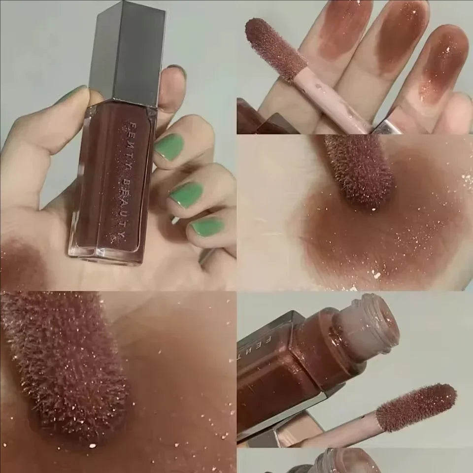 Hot Fenty Beauty Lip Gloss Waterproof Liquid Lipstick Nude Pink Lips Tint Makeup Lip Glaze Cosmetics Red Lip Female Cosmetics