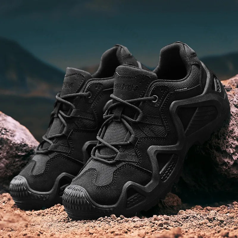 Men Sneakers 2025 Autumn New Outdoor Hiking Shoes Retro Platform Non-slip Casual Sneakers Lace-up Climbing Shoes Sports Shoes