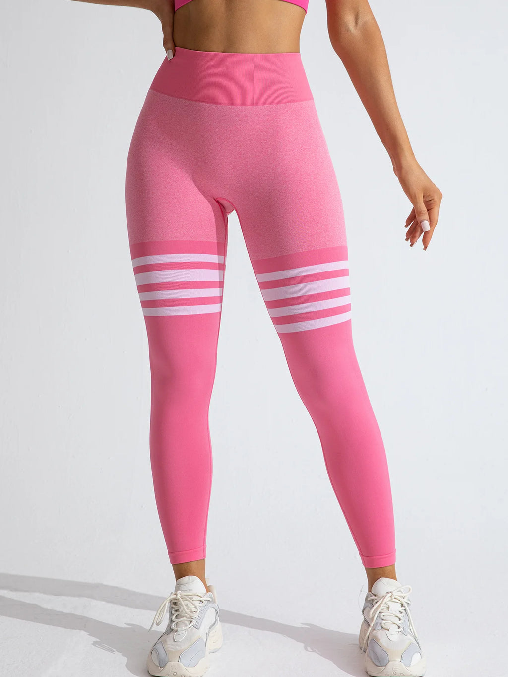 Women V Back Line Leggings Butt Lifting Gym Fitness Athletic Workout Elastic Leggins Outdoor Yoga Pants Sports Training Tights