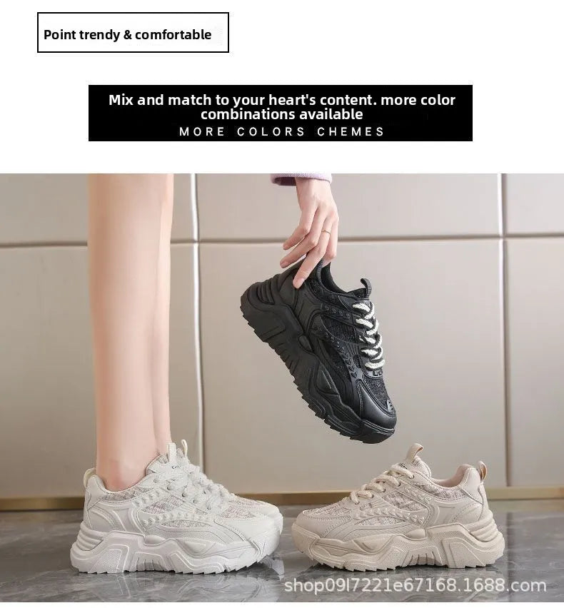 Women Sneakers 20245New Fashion Chunky Sneakers Women Outdoor Tennis Platform Sports Shoes for Women Lightweight Designer Shoes