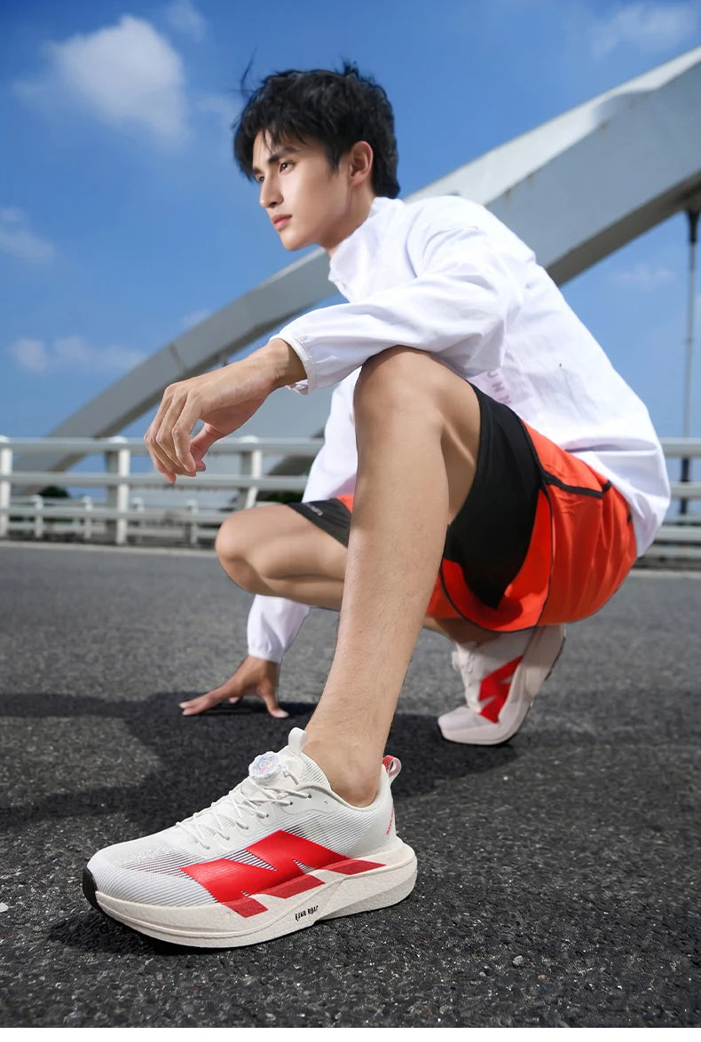 Men's Running Shoes Rotating Buckle Jogging Foam Carbon Plate Cushioning Women's Training Shoes Sneakers