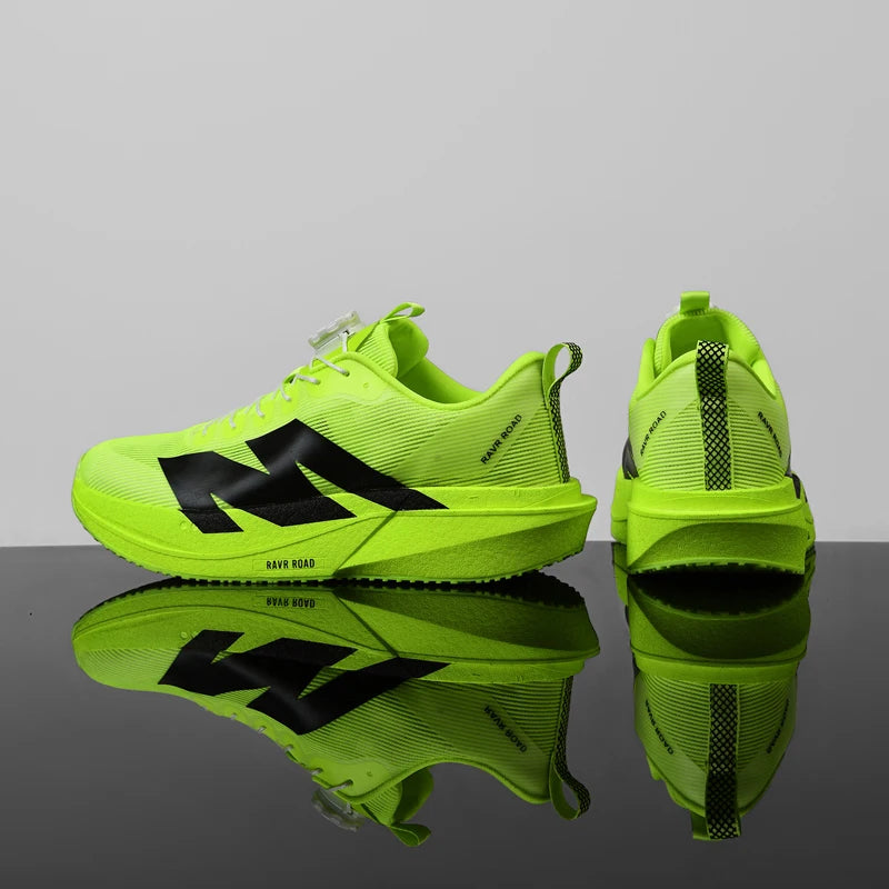 Men's Running Shoes Rotating Buckle Jogging Foam Carbon Plate Cushioning Women's Training Shoes Sneakers