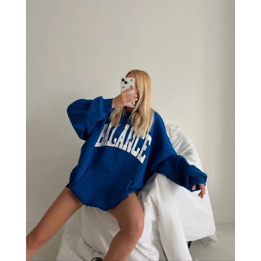 Sweatshirts for Women 2025 Fashion Print Thickened Pullover Ladies Top Long Sleeve Hooded Hoodies for Women y2k korean fashion