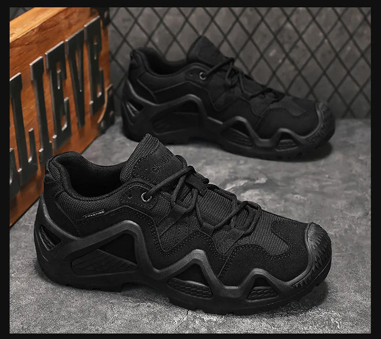Men Sneakers 2025 Autumn New Outdoor Hiking Shoes Retro Platform Non-slip Casual Sneakers Lace-up Climbing Shoes Sports Shoes