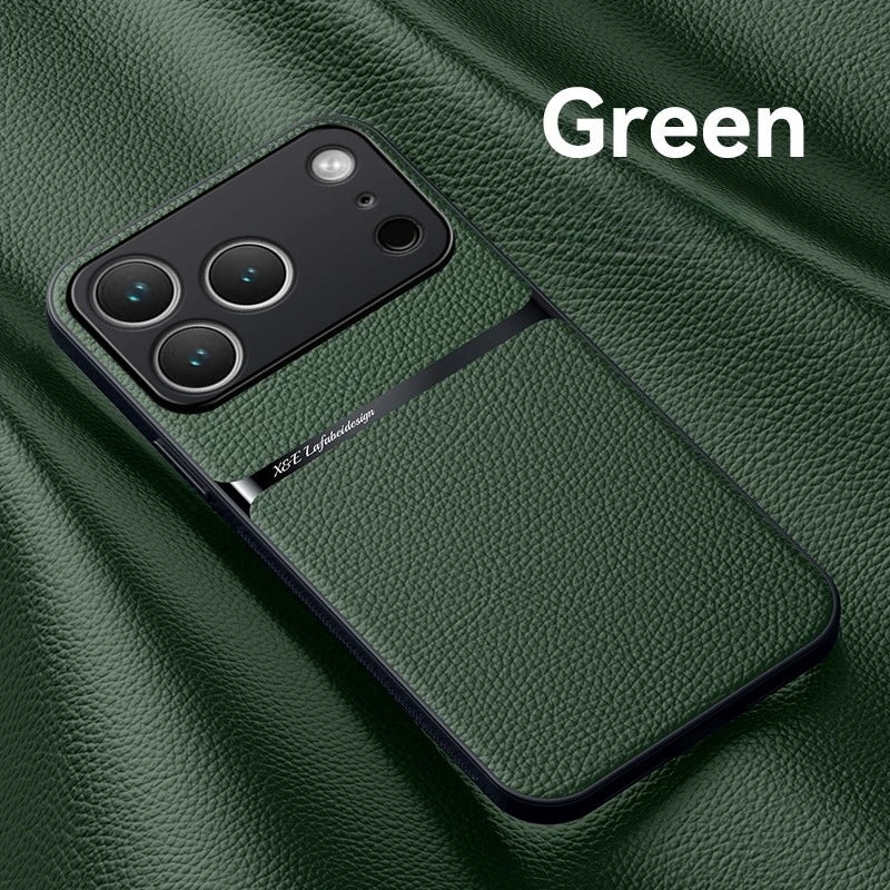 Luxury Shockproof Leather Case Coque For iPhone 17 17 Air 17 Pro Max Plus Magnet Shell Phone Case for  iPhone 17Pro Back Cover