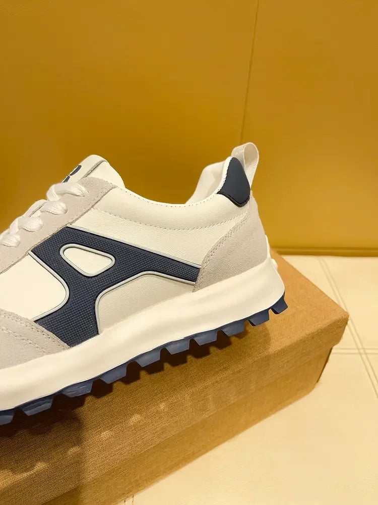 Sneakers Casual Men Designer Retro Running Shoes Fashion Genuine Leather Fabric Breathable Height Increased Platform Sport Shoes