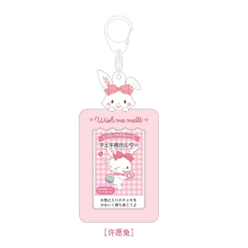 Sanrios ID Card Holder Lanyard Porta Credencial Pochacco Kuromi credit Card Case Cover with Neck Strap for Work Kawaii Accessory