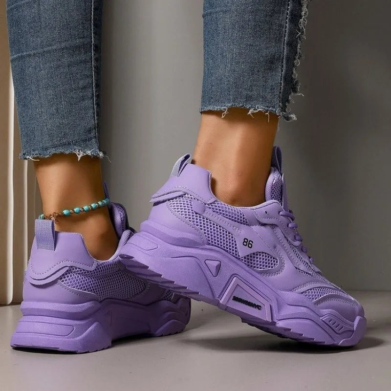 Women's Sneakers 2025 Fashion Breathable Women's Shoes Outdoor Non-slip Designer Shoes for Women Autumn Light Platform Sneakers