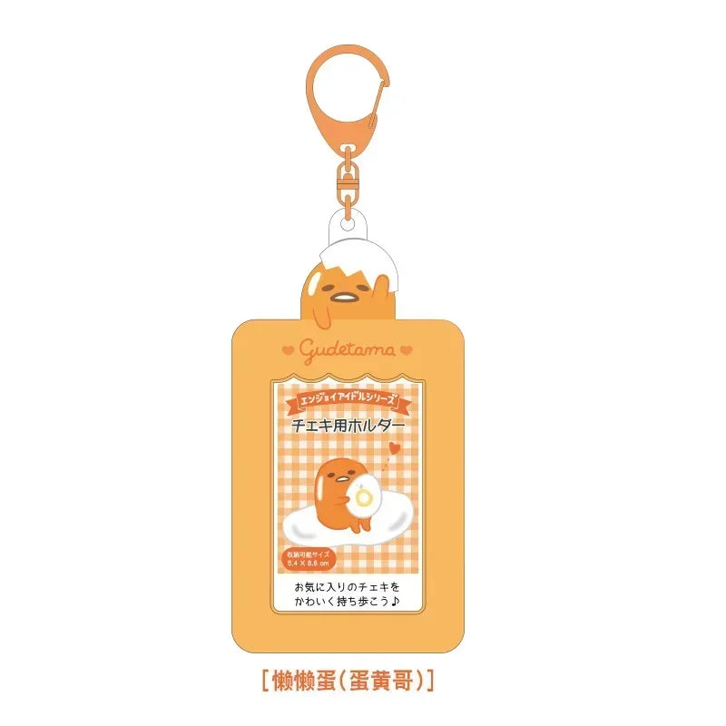 Sanrios ID Card Holder Lanyard Porta Credencial Pochacco Kuromi credit Card Case Cover with Neck Strap for Work Kawaii Accessory