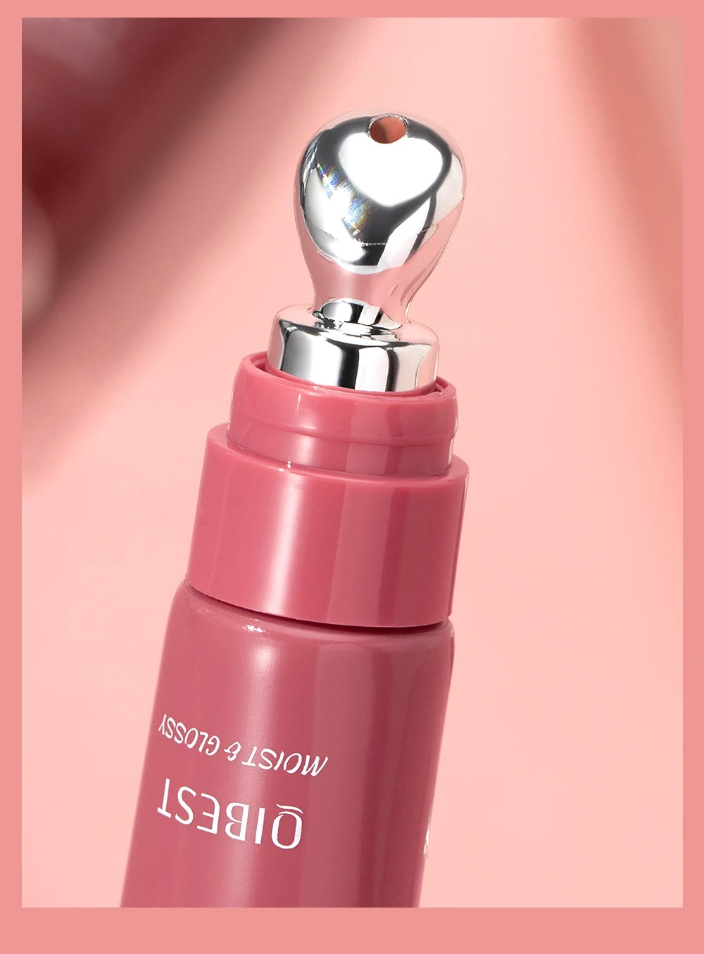 QIBEST Mirror Pearl Lipgloss Long Lasting Moisturizing Lipstick Shine Glitter Lip Glaze Non Stick Cup Jelly Pout Lip Tint Makeup
