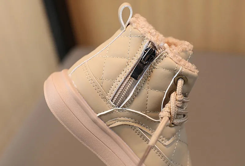 Autumn Winter Kids Boots Warm Plush Boys Toddler Girls Boots Fashion Clith Children Casual Shoes Boys Girls Boots for Kids