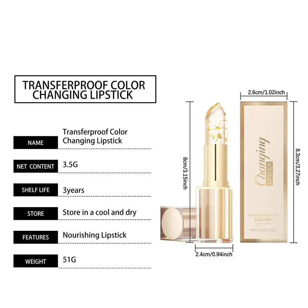 Color Changing Lipstick Deeply Moisturizing and Repairing Chapped Lip Lines Long Lasting 24H Moisturizing Glossy Shine Lip Gloss