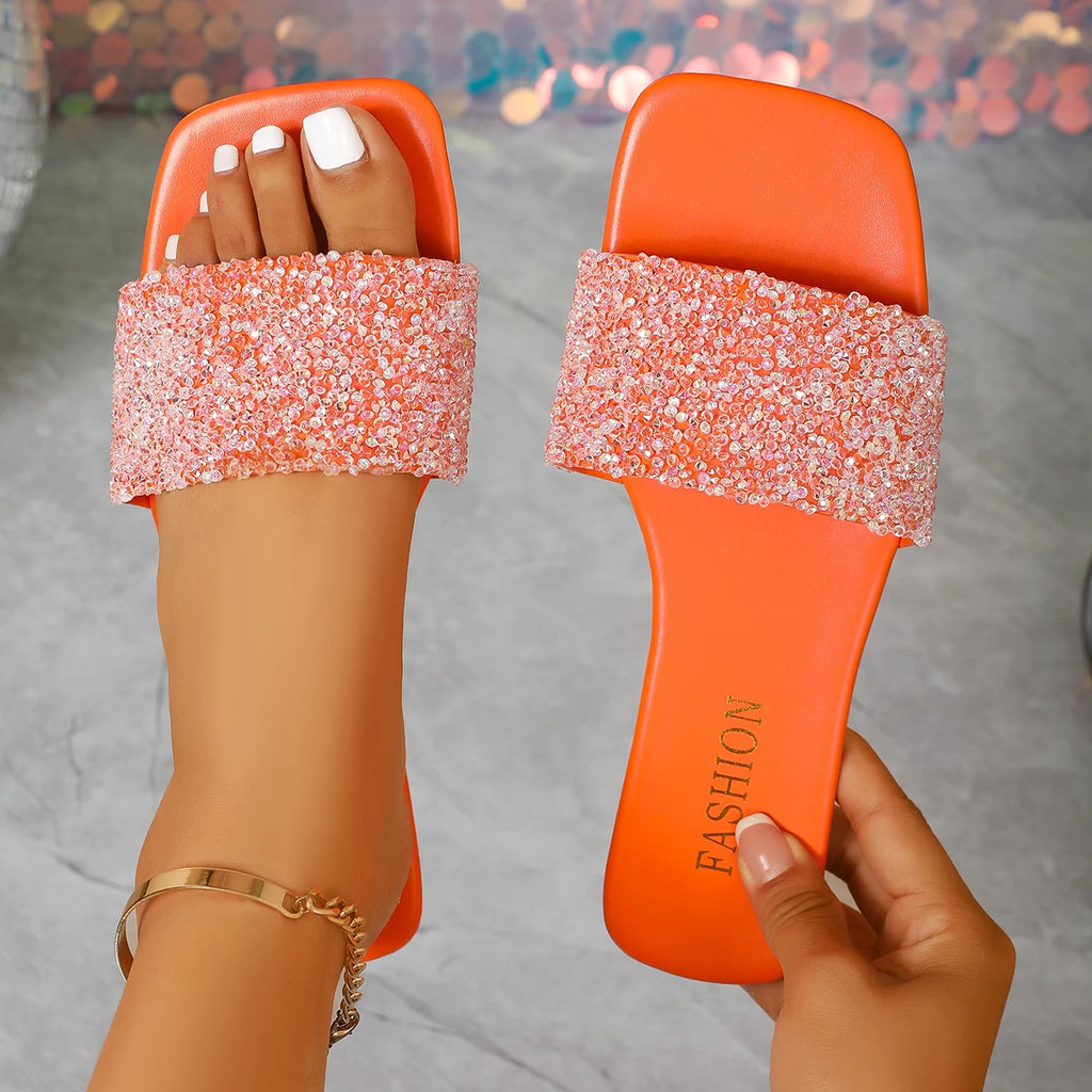 Women Slippers  Platform Flats Outdoor Slippers2025 New Summer Fashion Sandals Fashion Beach Slippers Thick Sole Slides Women