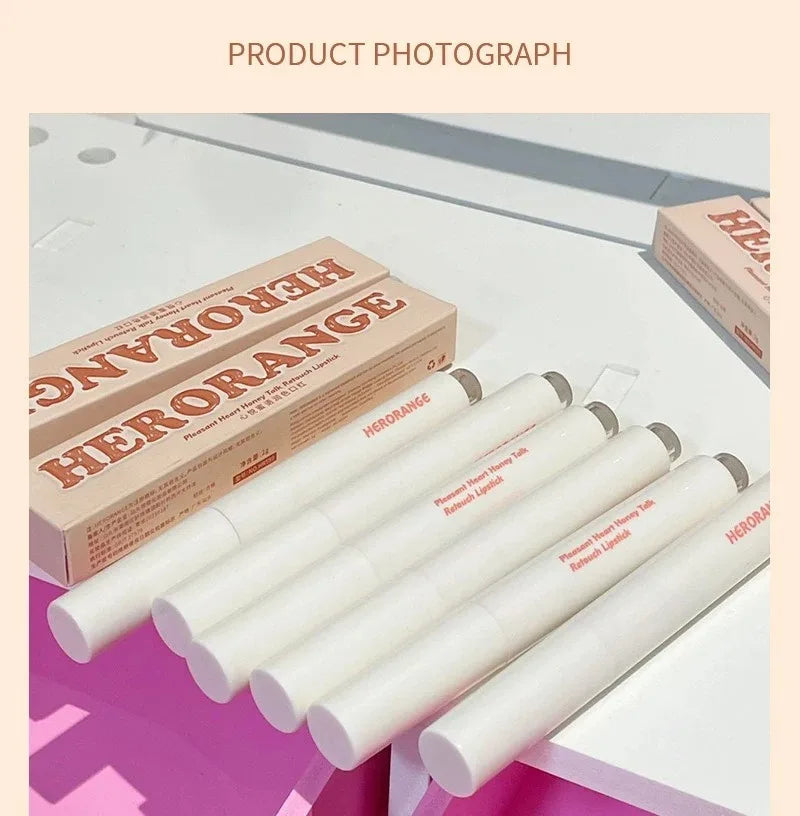 Mirror Glass Solid Lip Glaze moisturizing Heart Shape Water Light Lipstick Pen Jelly Lip Gloss Korean Tint Makeup Girl Cosmetics