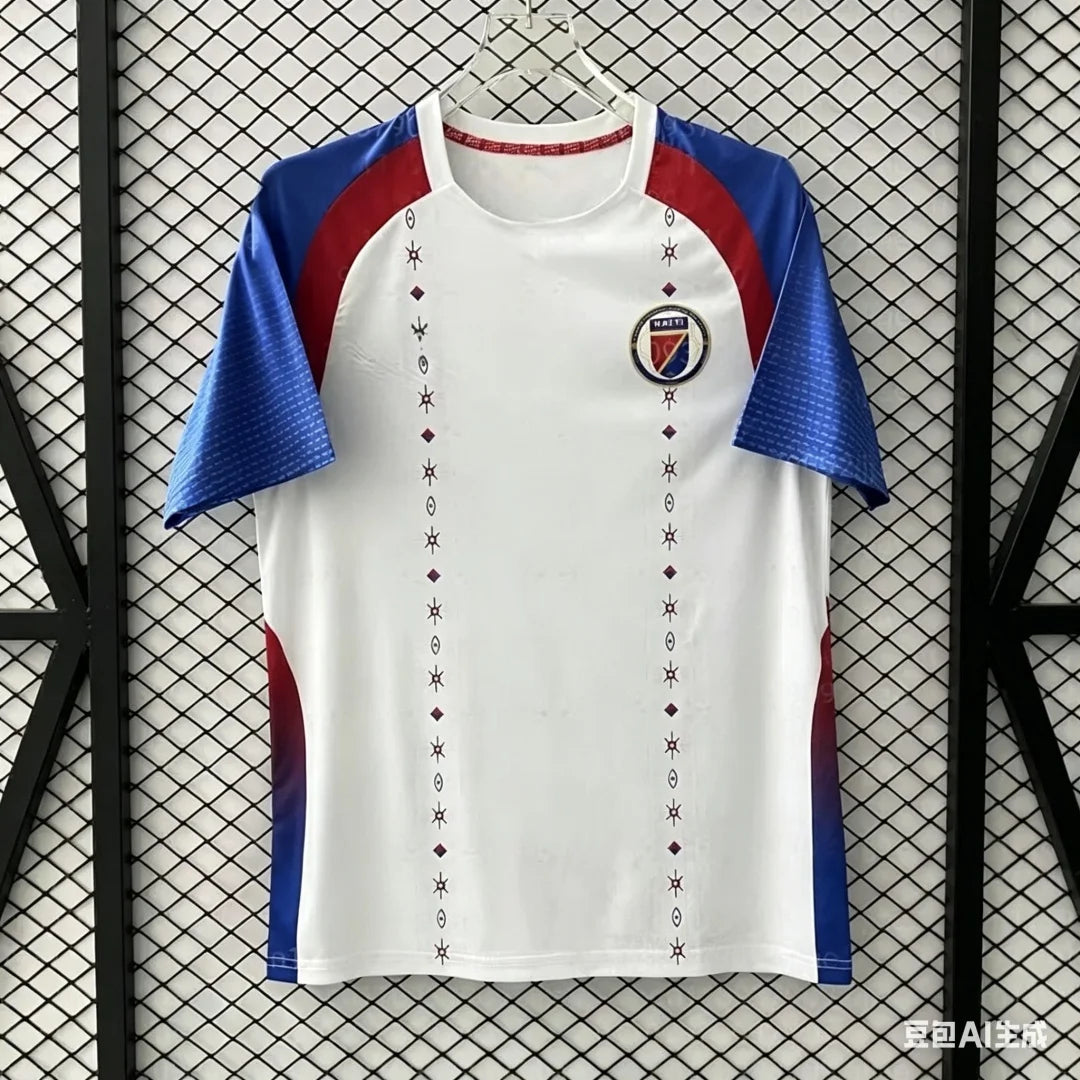2026 New Parent Child Football T-shirt 3D Printed National Team Haiti Football Jersey Quick Drying Adult and Children's Top