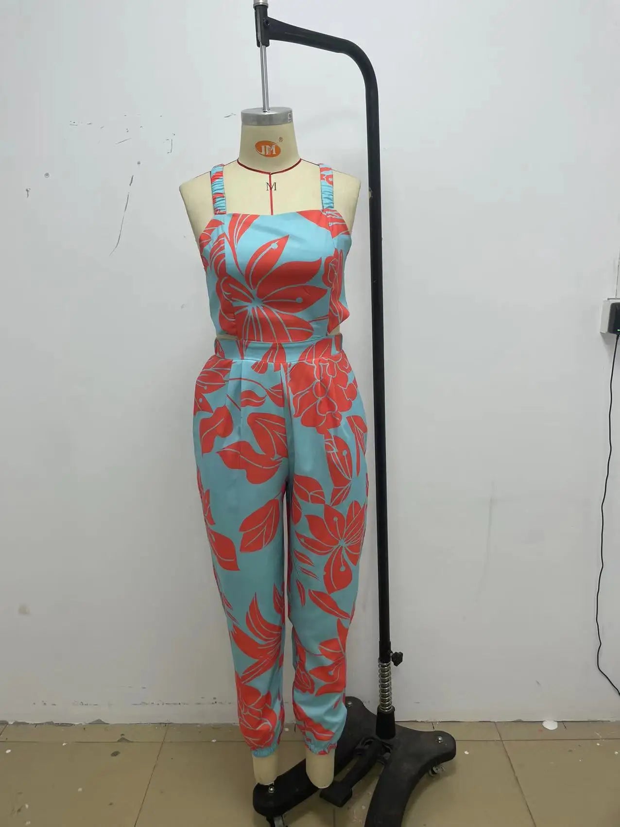 Women's Jumpsuit Elegant Sexy Suspender Printed Jumpsuits Casual Hip Waist Overalls Romper For Women Spring Summer 2023