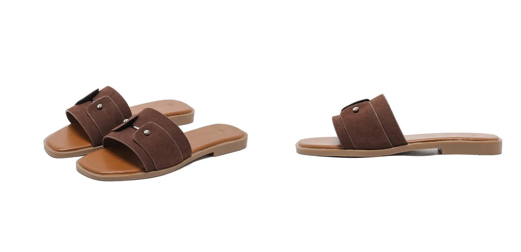 Womens slippers summer elegant versatile casual breathable anti-slip suitable outdoor travel beach activities flat shoes sandals