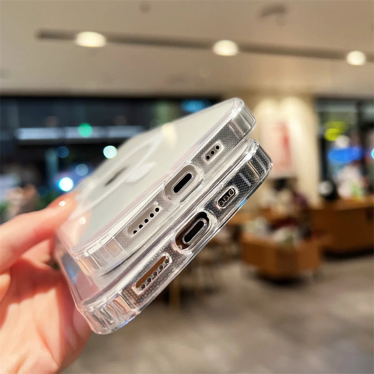 Transparent Magnetic Phone Case For iPhone 17 Pro Max 16 13 11 15 14 12 17 Air 17Promax Soft Silicone Shockproof Funda Cover