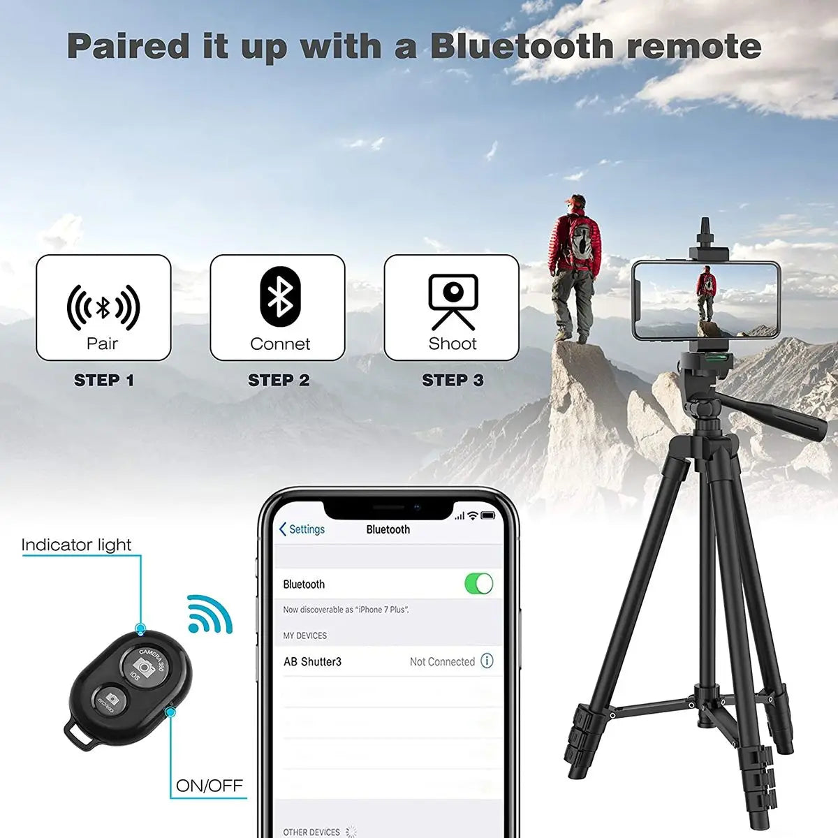 DSLR Tripod Cellphone Tripods For Phone Tripod For Mobile Tripie For Cell Phone Portable Stand Holder Selfie Picture with Gift
