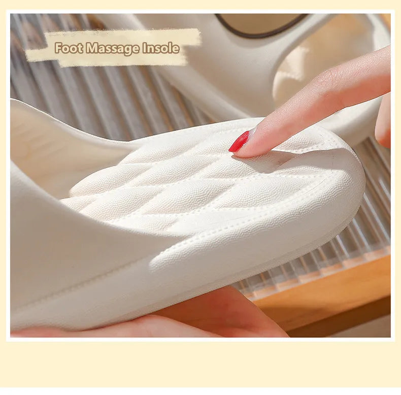 Summer Men Slippers Indoor Women Bathroom Soft Sole Non-slip Slides Home Cartoon Bear Flip Flops Beach Sandals Ladies Shoes