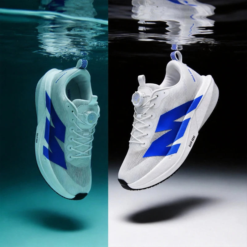 Men's Running Shoes Rotating Buckle Jogging Foam Carbon Plate Cushioning Women's Training Shoes Sneakers