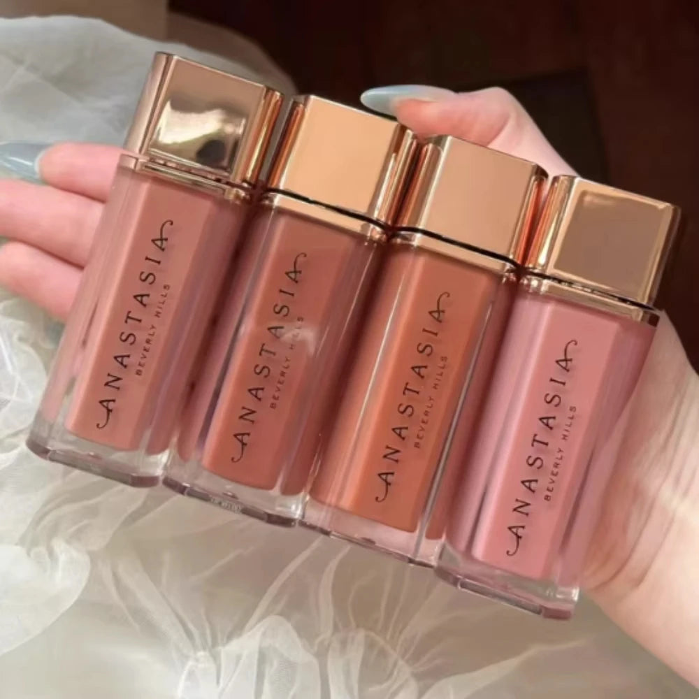 ANASTASIA Mirror Lip Glaze Moisturizing Waterproof Forming Quickly Grape Purple Water Light Lip Gloss Non-Sticky Red Jelly Lip