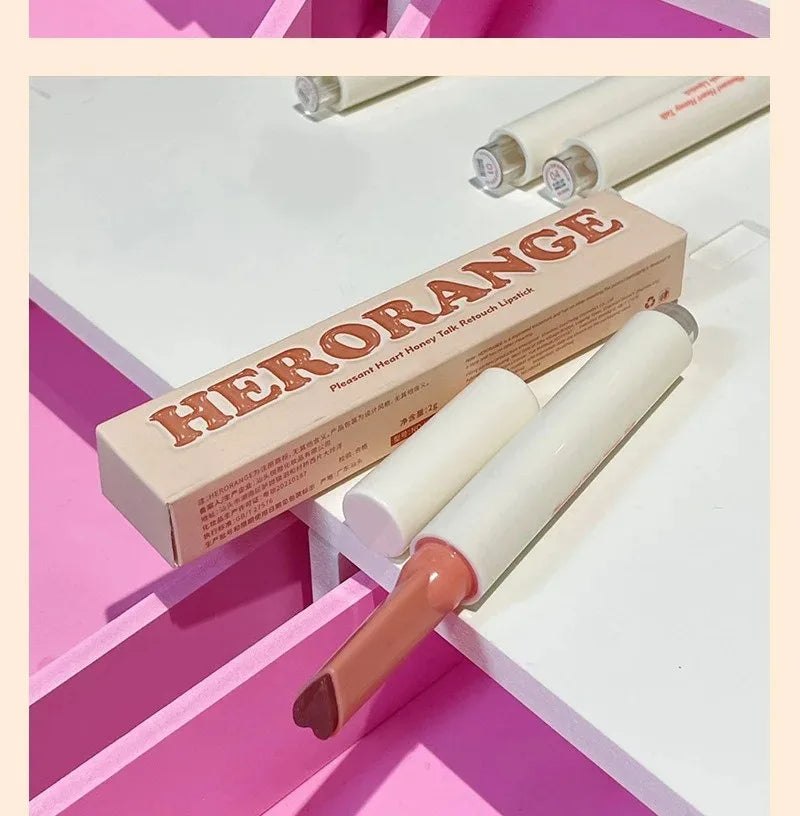 Mirror Glass Solid Lip Glaze moisturizing Heart Shape Water Light Lipstick Pen Jelly Lip Gloss Korean Tint Makeup Girl Cosmetics
