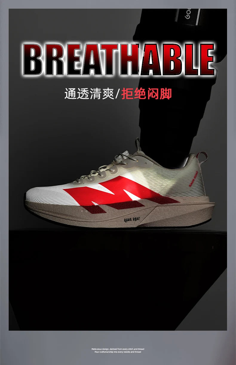 Men's Running Shoes Rotating Buckle Jogging Foam Carbon Plate Cushioning Women's Training Shoes Sneakers
