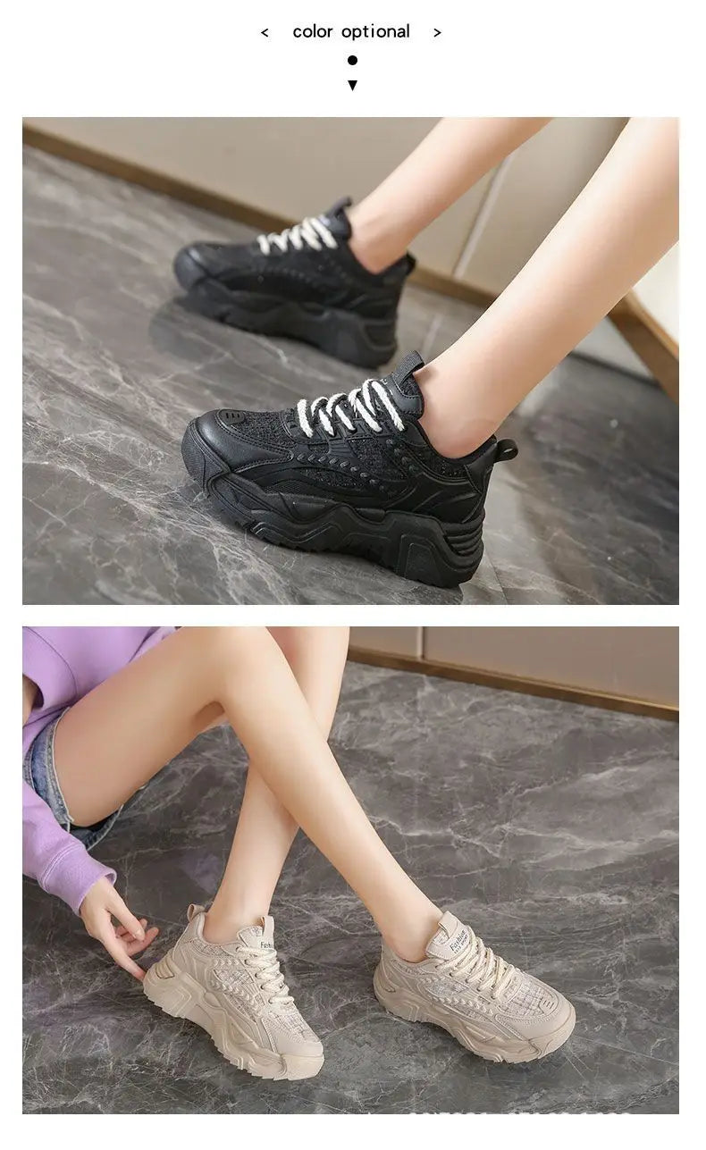 Women Sneakers 20245New Fashion Chunky Sneakers Women Outdoor Tennis Platform Sports Shoes for Women Lightweight Designer Shoes