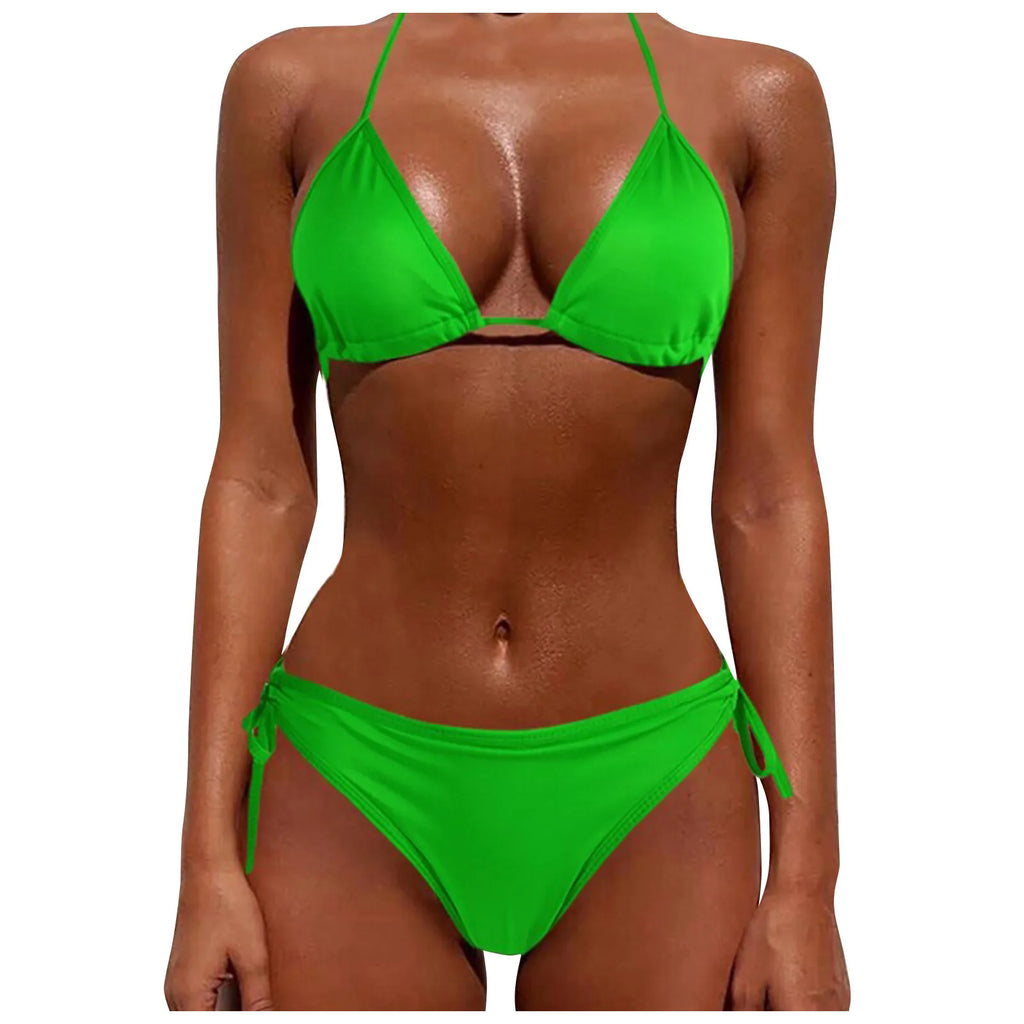 New Brazilian Swimsuit Women Sexy Bikini Set Push-Up Padded Bra Thong Two Pieces Swimwear Beachwear Bathing Suit Femme