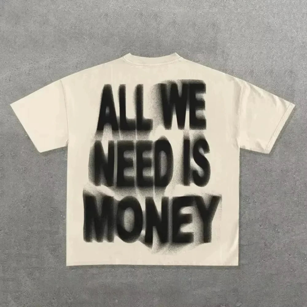 Ins Streetwear Y2k T Shirt Mens Harajuku Hip Hop Graphic Print Casual Cotton Round Neck TShirt Women Gothic Short Sleeve Tops
