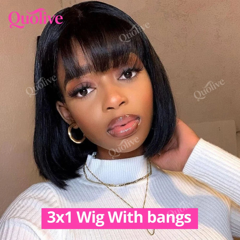 Short Bob Wig Human Hair Wear And Go Glueless Wigs 5x5 Hd Lace Closure Wig 13x6 Hd Lace Straight Human Hair Wigs For Black Women