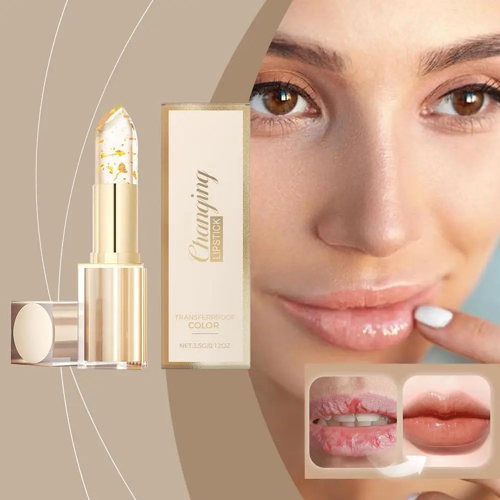 Color Changing Lipstick Deeply Moisturizing and Repairing Chapped Lip Lines Long Lasting 24H Moisturizing Glossy Shine Lip Gloss