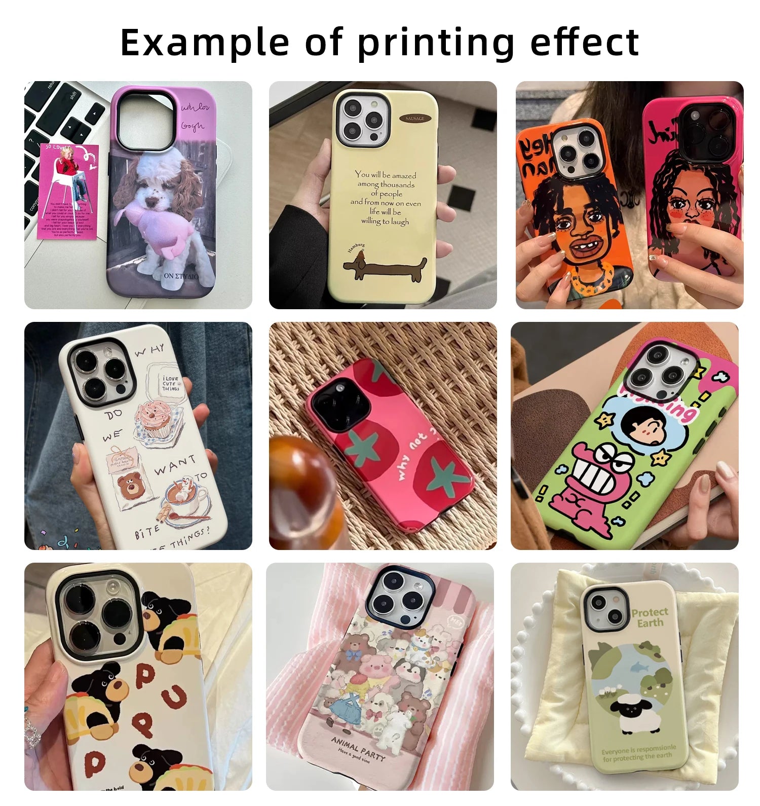 Korean Custom Image Tough Phone Case for iPhone 16 15 14 13 12 Pro Max Plus  11 Cover Personalized Design Picture DIY Photo