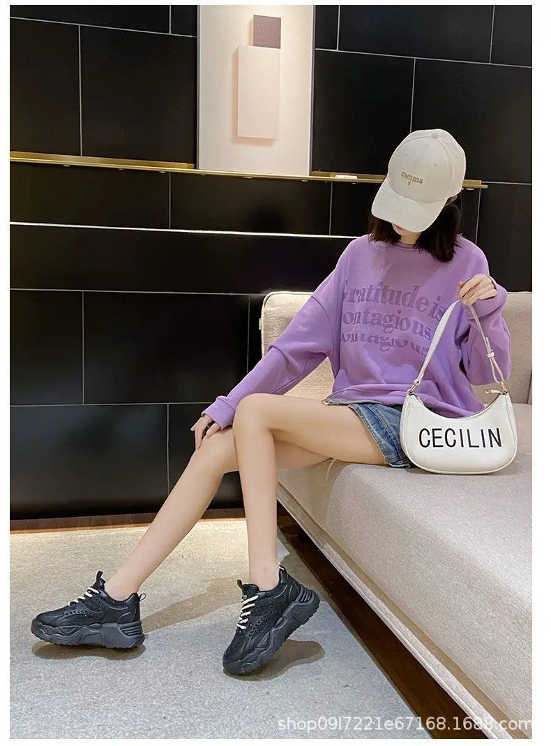 Women Sneakers 20245New Fashion Chunky Sneakers Women Outdoor Tennis Platform Sports Shoes for Women Lightweight Designer Shoes