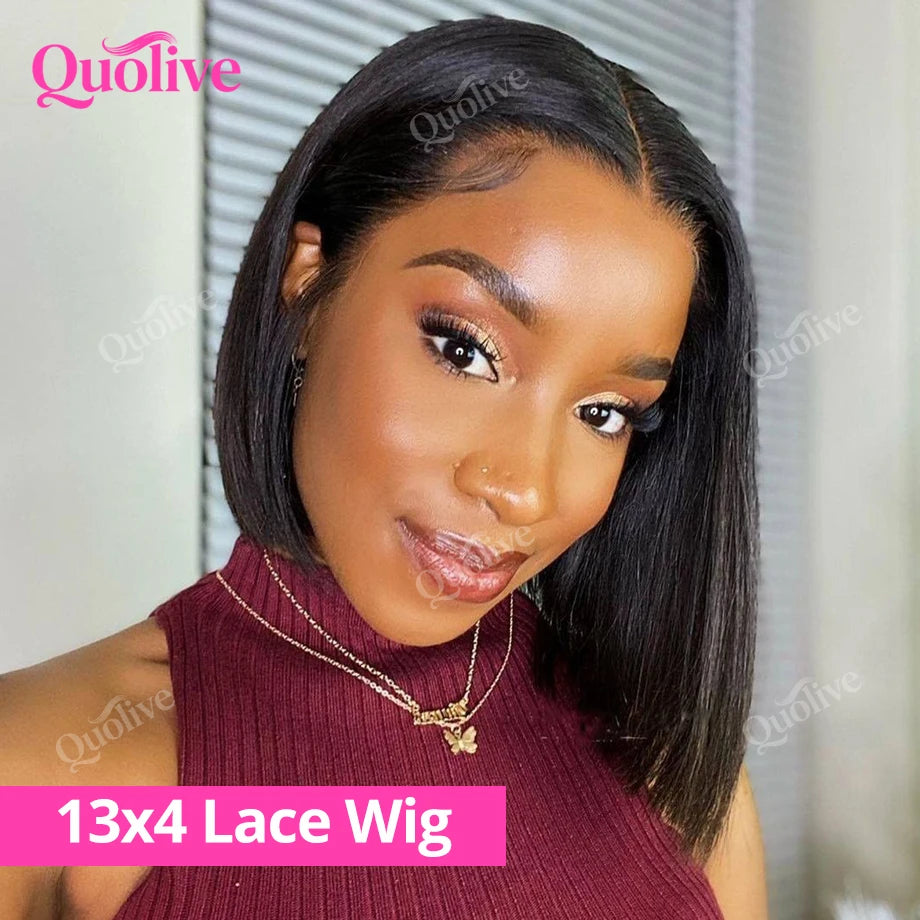 Short Bob Wig Human Hair Wear And Go Glueless Wigs 5x5 Hd Lace Closure Wig 13x6 Hd Lace Straight Human Hair Wigs For Black Women
