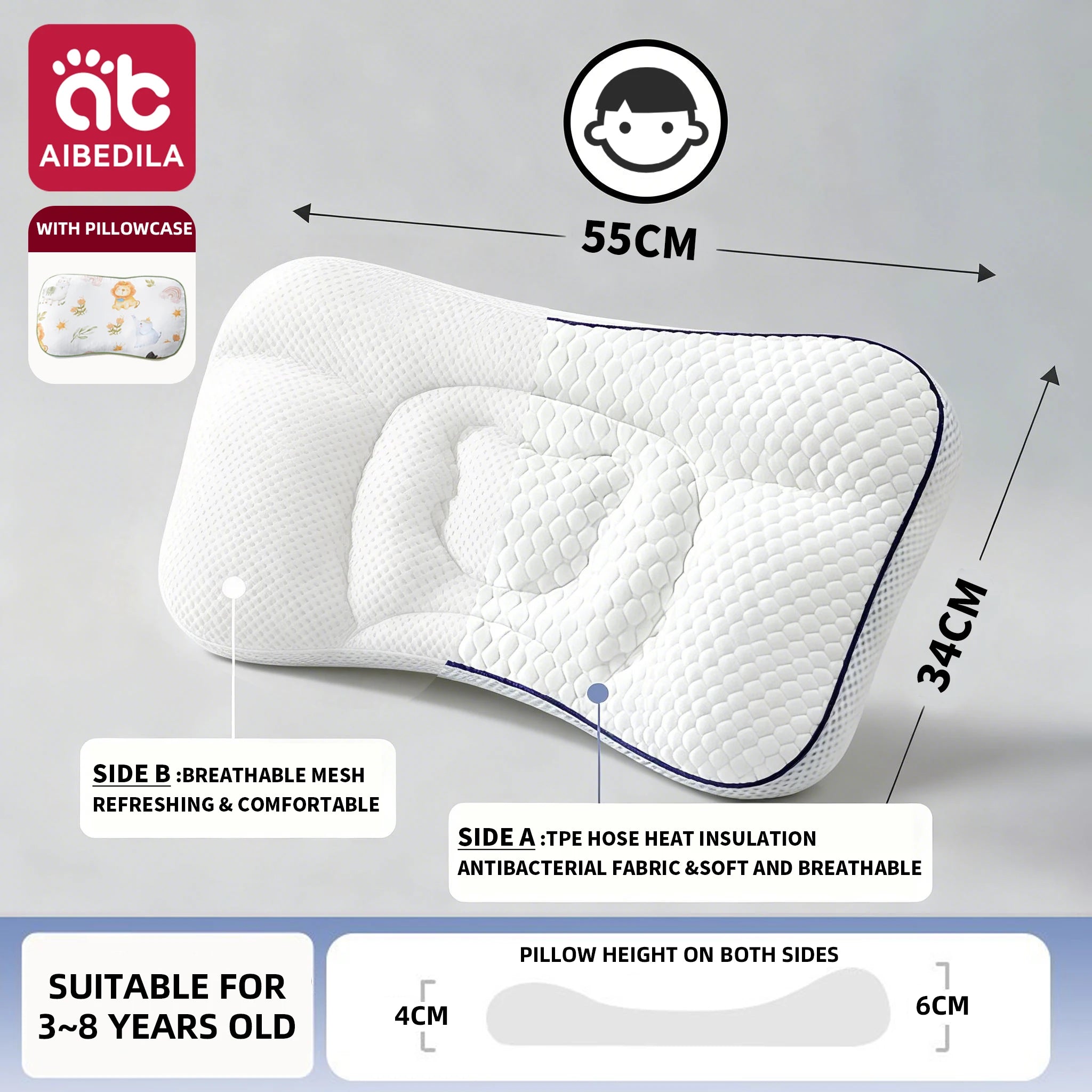 AIBEDILA Baby Pillows for Newborns Neck Pillow Newborn Baby Things Children's Orthopedic Travel Pillow Bedding Mother Kids Items