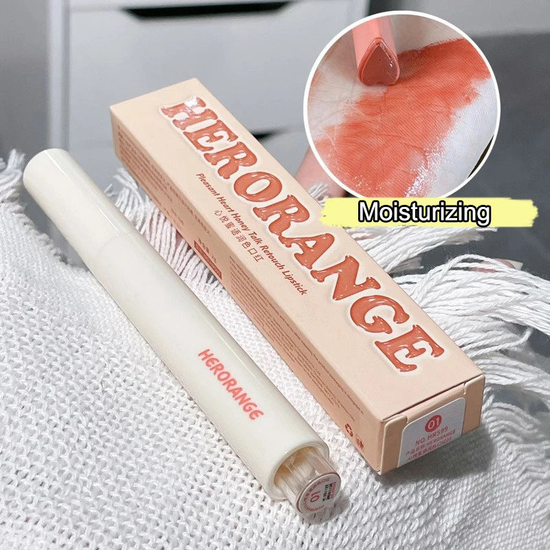 Mirror Glass Solid Lip Glaze moisturizing Heart Shape Water Light Lipstick Pen Jelly Lip Gloss Korean Tint Makeup Girl Cosmetics