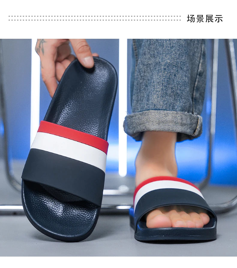 Summer Fashion Men Slippers Comfort Women Sandals Non-slip Indoor Home Bathroom Slides Garden Shoes Outdoor Beach Casual Shoes