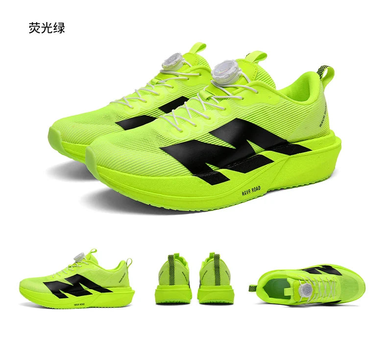 Men's Running Shoes Rotating Buckle Jogging Foam Carbon Plate Cushioning Women's Training Shoes Sneakers