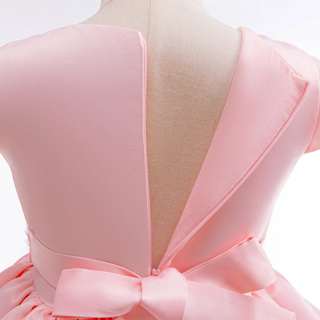 Children's Dress 3D Embroidered Evening Dress Flower Girl Princess Dress For Children Performance Wedding Birthday Gown